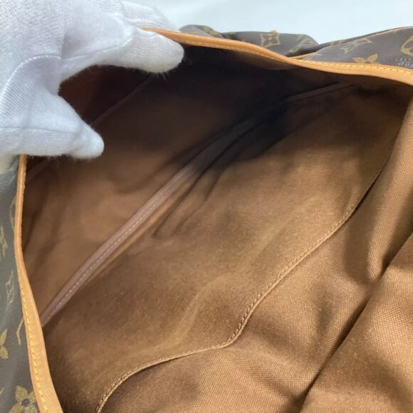 LOUIS VUITTON M42254 Monogram Saumur35 Crossbody Shoulder Bag Brown - Picture 9 of 11